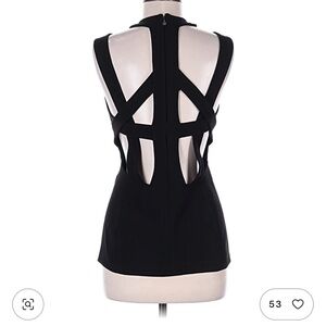 Just Cavalli Black Sleeveless Top with strappy back, NWT, never worn 42 OR M